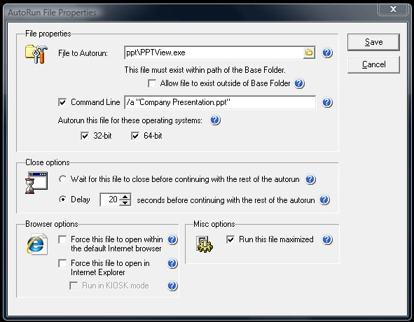 AutoRun Wizard Screenshot 616 Screenshot 616 of AutoRun Wizard interface and features